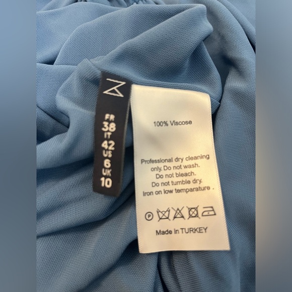 Zeynep Arcay Jersey Ruched Midi Dress in Blue - Picture 14 of 14